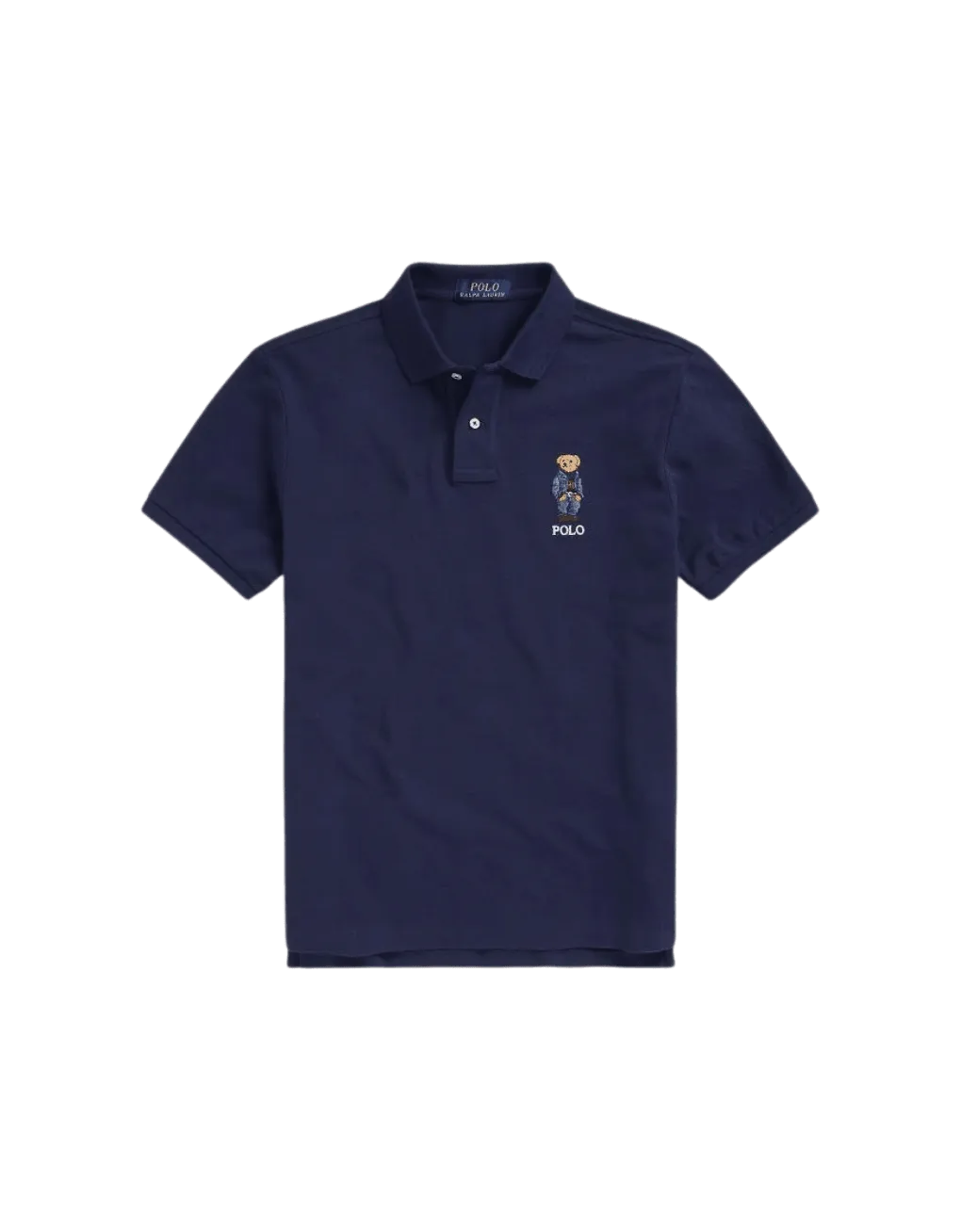 Polo Custom Slim Fit con Polo Bear - ECRU