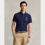 Polo Custom Slim Fit con Polo Bear - ECRU