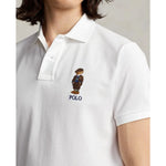 Polo Custom Slim Fit con Polo Bear - ECRU