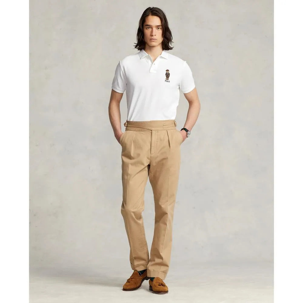 Polo Custom Slim Fit con Polo Bear - ECRU