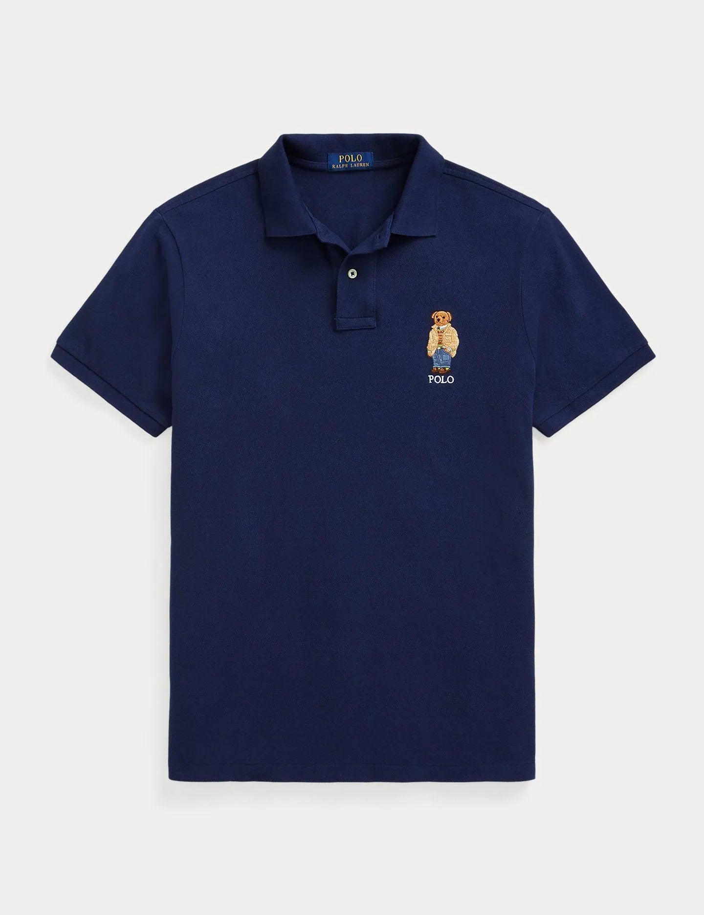 Polo Custom Slim Fit Polo Bear - ECRU