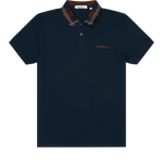 Polo Dark Navy Collar Interest - ECRU