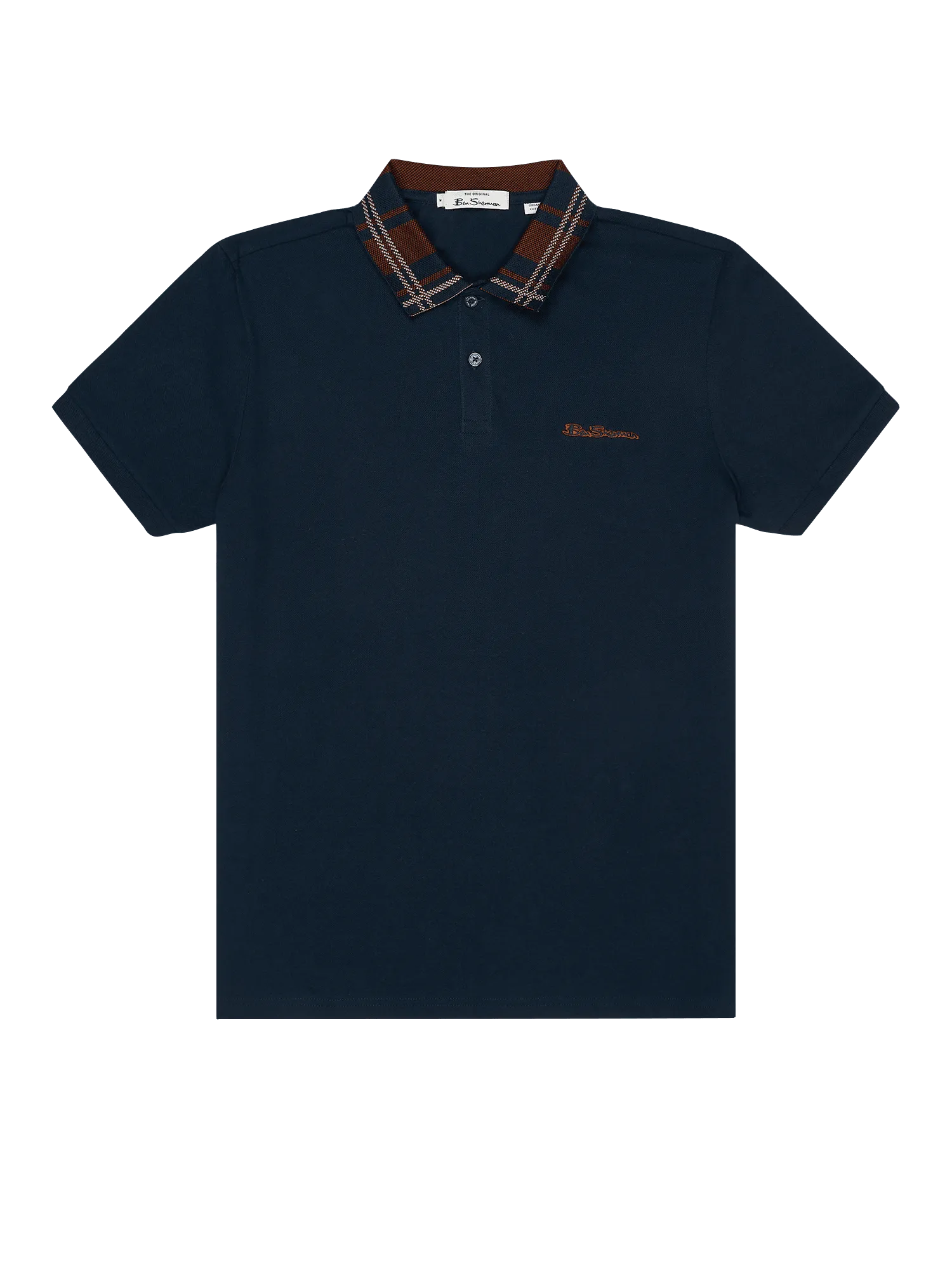 Polo Dark Navy Collar Interest - ECRU