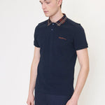 Polo Dark Navy Collar Interest - ECRU