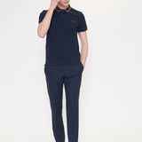 Polo Dark Navy Collar Interest - ECRU