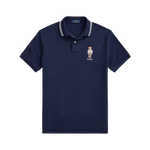 Polo de Hombre Ralph Lauren piqué Custom Slim con Polo Bear - ECRU