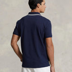 Polo de Hombre Ralph Lauren piqué Custom Slim con Polo Bear - ECRU