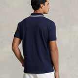 Polo de Hombre Ralph Lauren piqué Custom Slim con Polo Bear - ECRU
