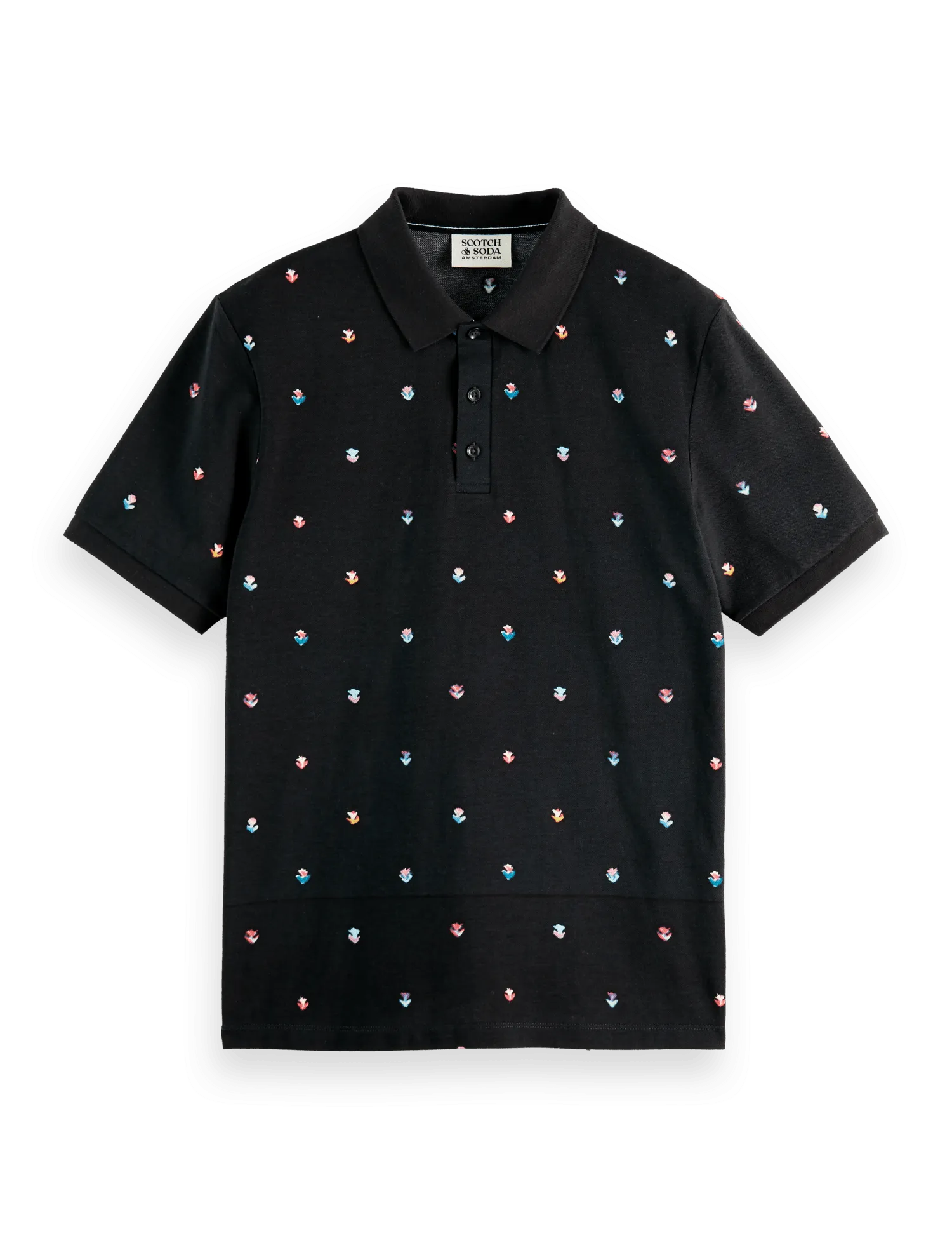 Polo De Piqué Con Estampado Allover De Algodón Orgánico - ECRU