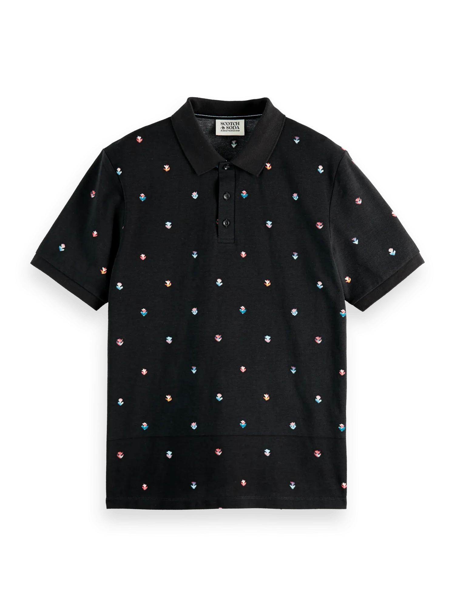 Polo De Piqué Con Estampado Allover De Algodón Orgánico - ECRU
