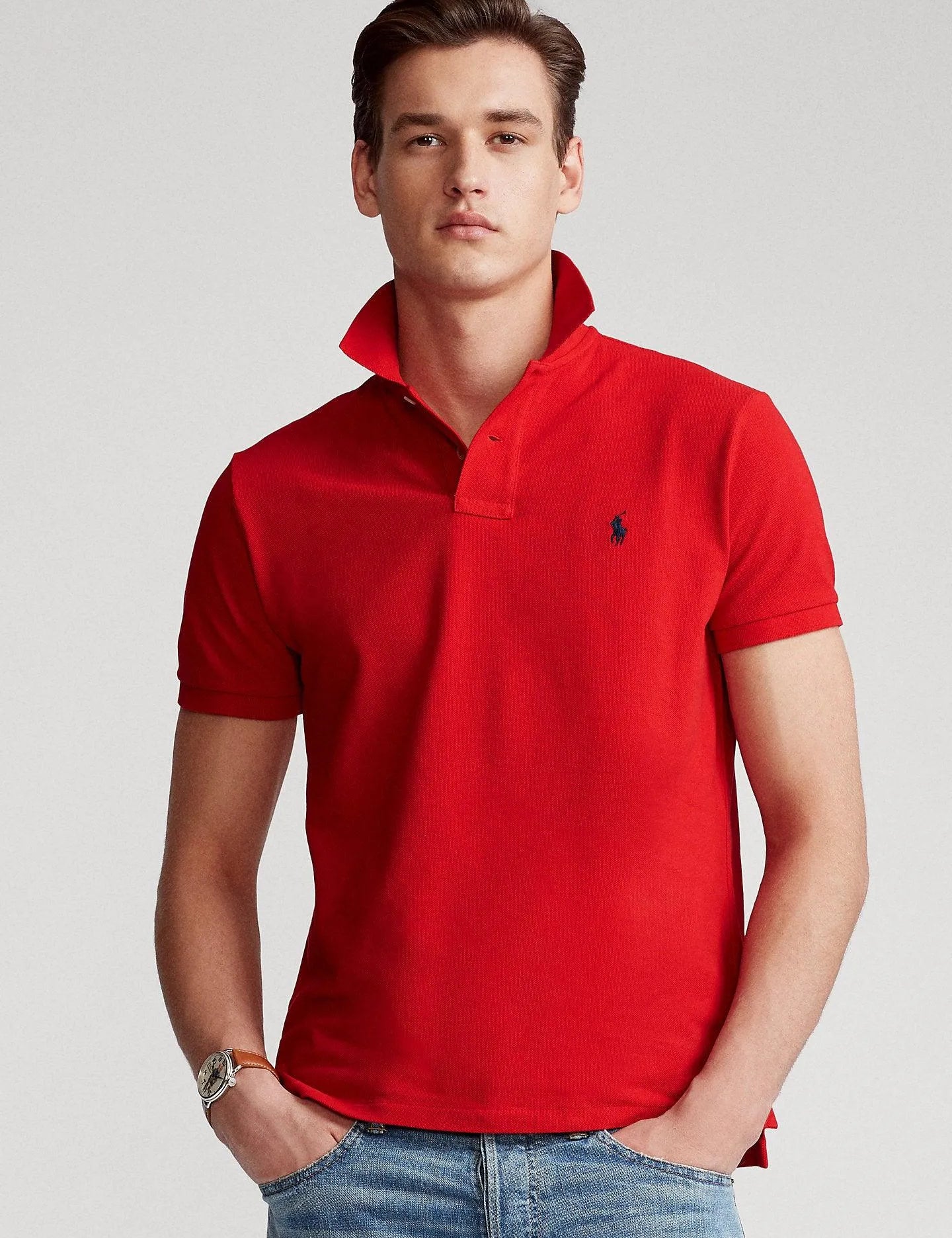Polo de piqué Custom Slim Fit - ECRU
