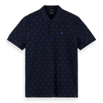 Polo de piqué de algodón orgánico con diseño estampado - ECRU