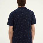 Polo de piqué de algodón orgánico con diseño estampado - ECRU