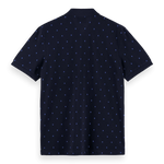 Polo de piqué de algodón orgánico con diseño estampado - ECRU