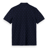 Polo de piqué de algodón orgánico con diseño estampado - ECRU