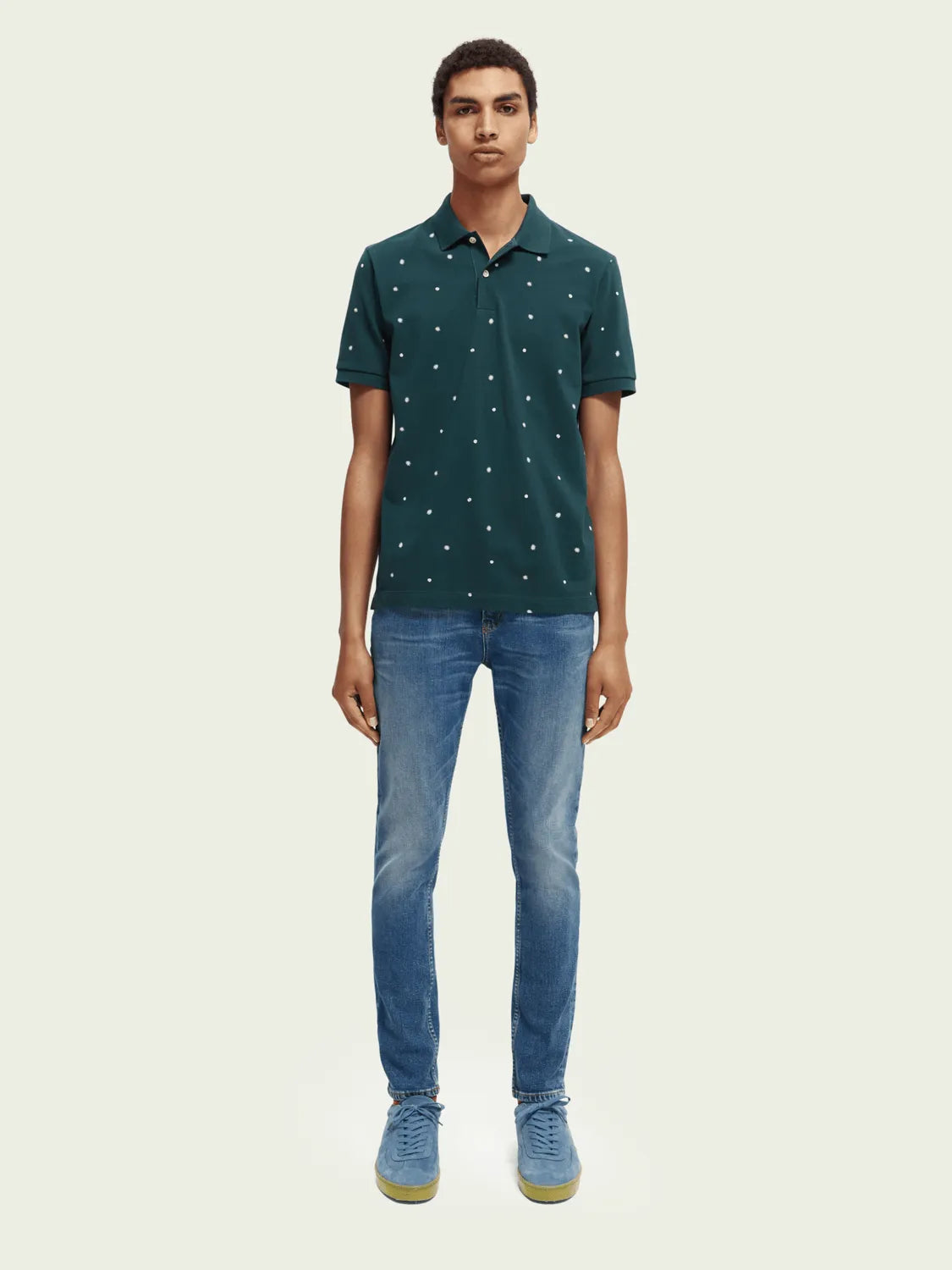 Polo de Piqué Orgánico Printed - ECRU