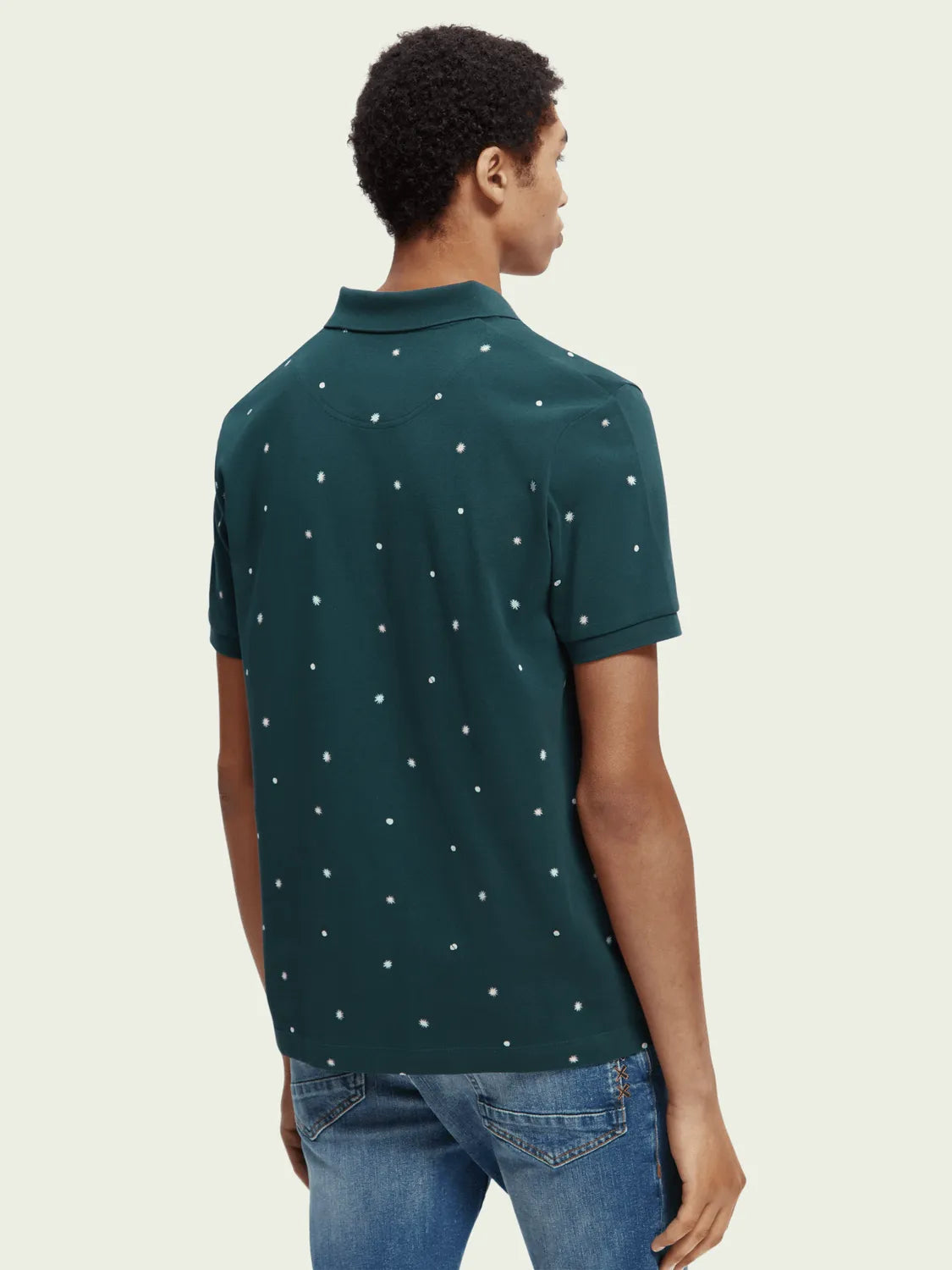 Polo de Piqué Orgánico Printed - ECRU