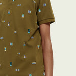 Polo de Piqué Orgánico Printed - ECRU