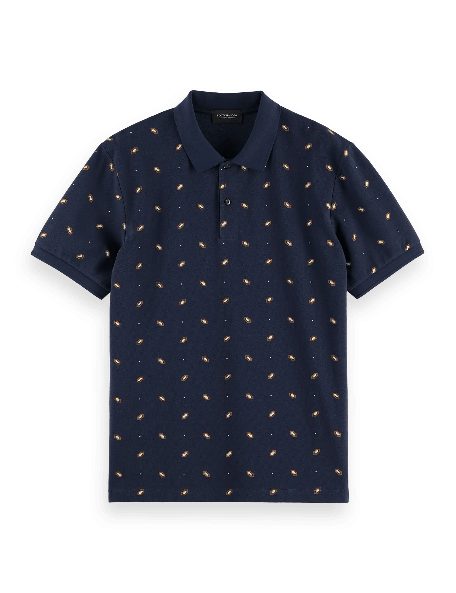 Polo estampado de algodón orgánico - ECRU