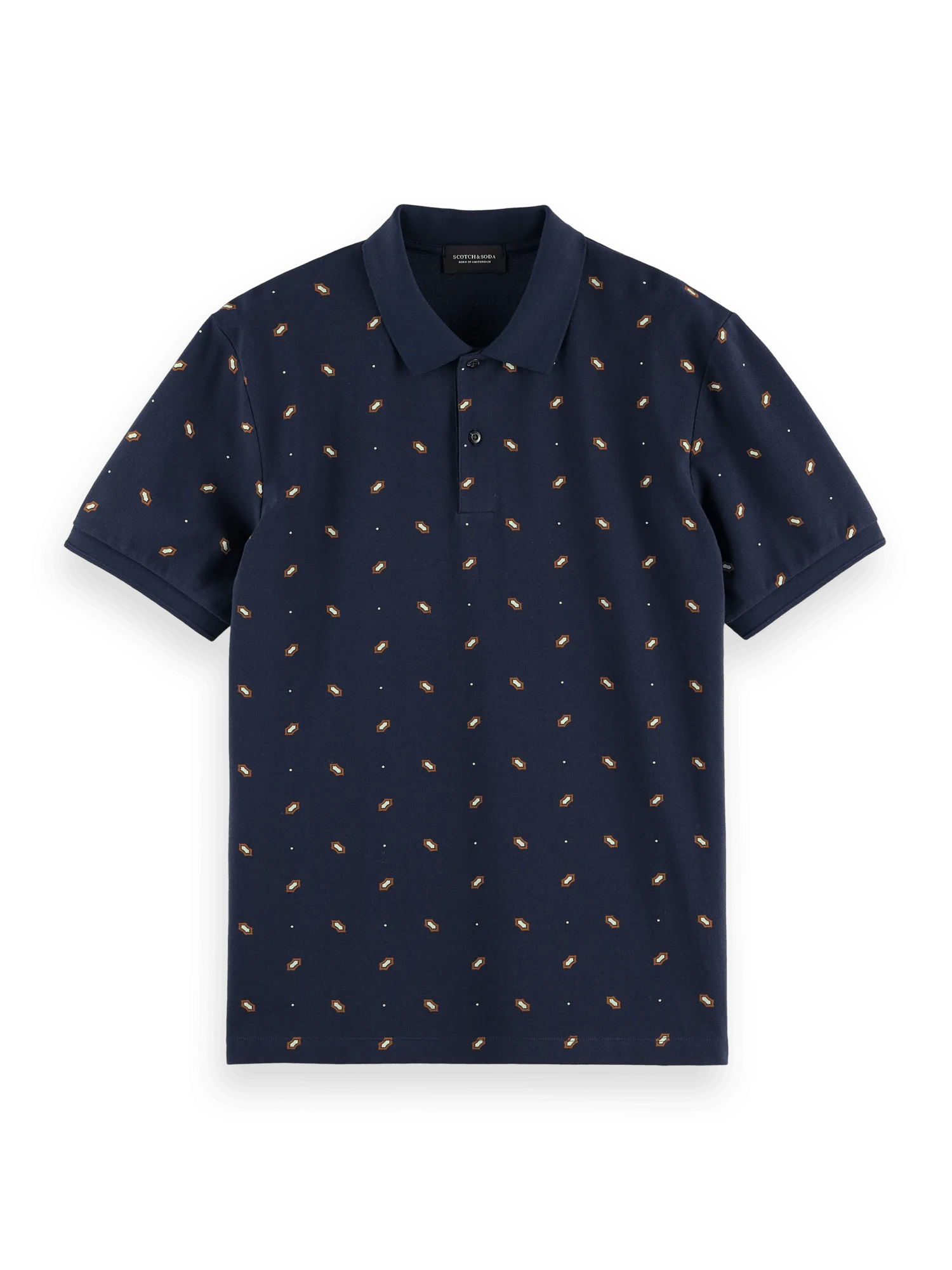 Polo estampado de algodón orgánico - ECRU