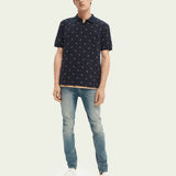 Polo estampado de algodón orgánico - ECRU