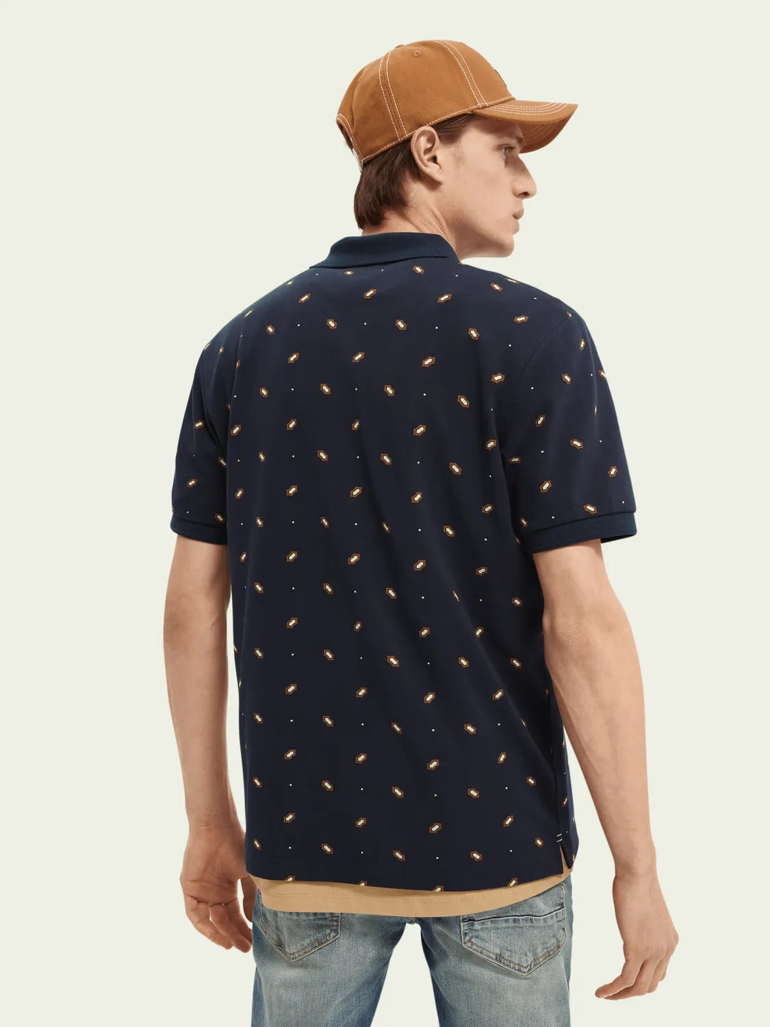 Polo estampado de algodón orgánico - ECRU