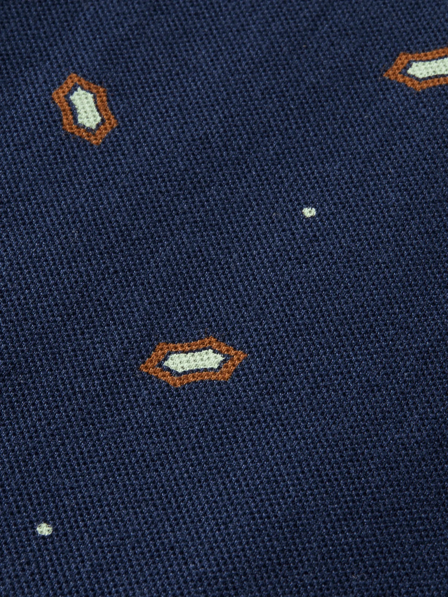 Polo estampado de algodón orgánico - ECRU