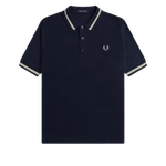 Polo Fred Perry de punto con frente texturizado - ECRU