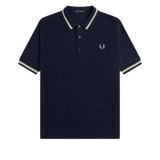 Polo Fred Perry de punto con frente texturizado - ECRU