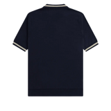 Polo Fred Perry de punto con frente texturizado - ECRU