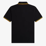 Polo Fred Perry M12 Negro Amarillo Naranja Cibernético Made In England - ECRU