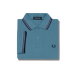 Polo Fred Perry M3600 Ash Blue Aubergine Royal Granite - ECRU