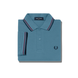Polo Fred Perry M3600 Ash Blue Aubergine Royal Granite - ECRU