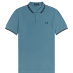 Polo Fred Perry M3600 Ash Blue Aubergine Royal Granite - ECRU