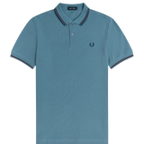 Polo Fred Perry M3600 Ash Blue Aubergine Royal Granite - ECRU