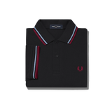 Polo Fred Perry M3600 Black / Glacier / Blood - ECRU