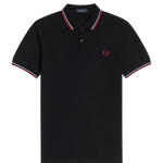 Polo Fred Perry M3600 Black / Glacier / Blood - ECRU