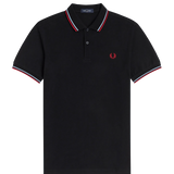 Polo Fred Perry M3600 Black / Glacier / Blood - ECRU