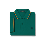 Polo Fred Perry M3600 Bottle Green Amber Carbon Blue - ECRU