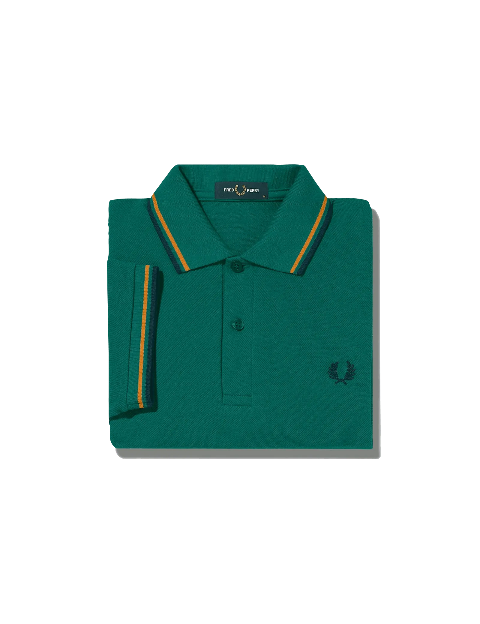 Polo Fred Perry M3600 Bottle Green Amber Carbon Blue - ECRU