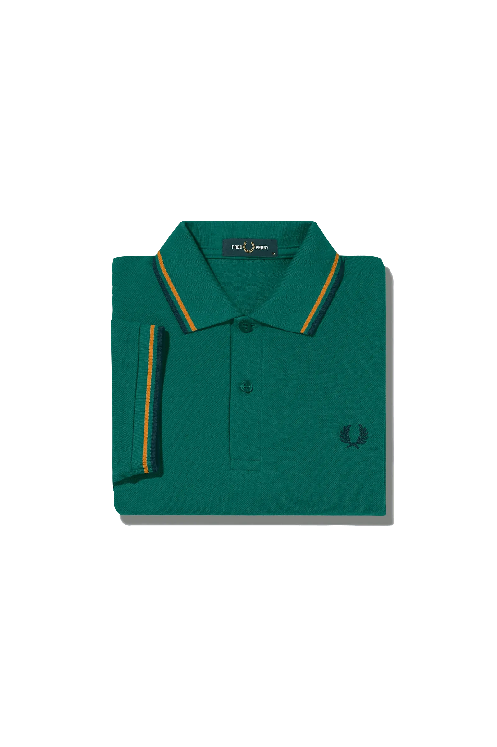 Polo Fred Perry M3600 Bottle Green Amber Carbon Blue - ECRU