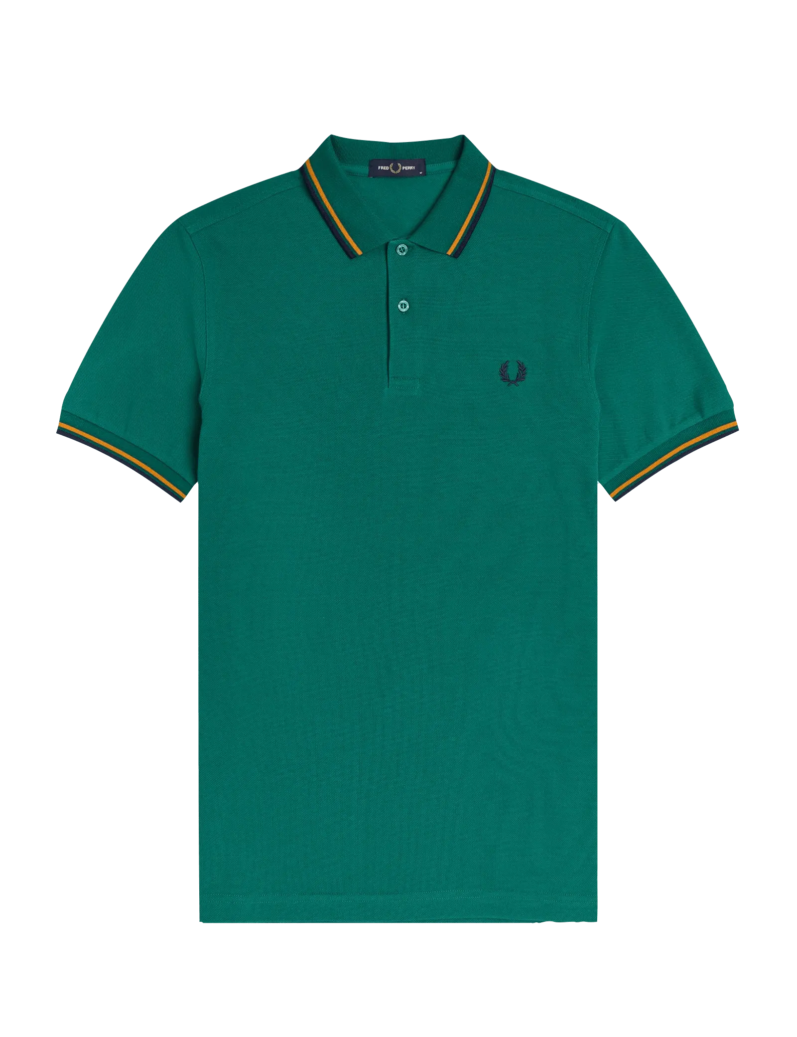 Polo Fred Perry M3600 Bottle Green Amber Carbon Blue - ECRU