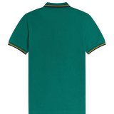 Polo Fred Perry M3600 Bottle Green Amber Carbon Blue - ECRU