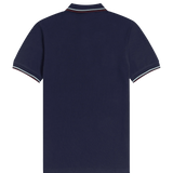Polo Fred Perry M3600 Carbon Blue Brighton Blue Aubergine - ECRU