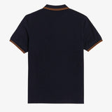 Polo Fred Perry M3600 Navy Dark Caramel Dark Caramel - ECRU