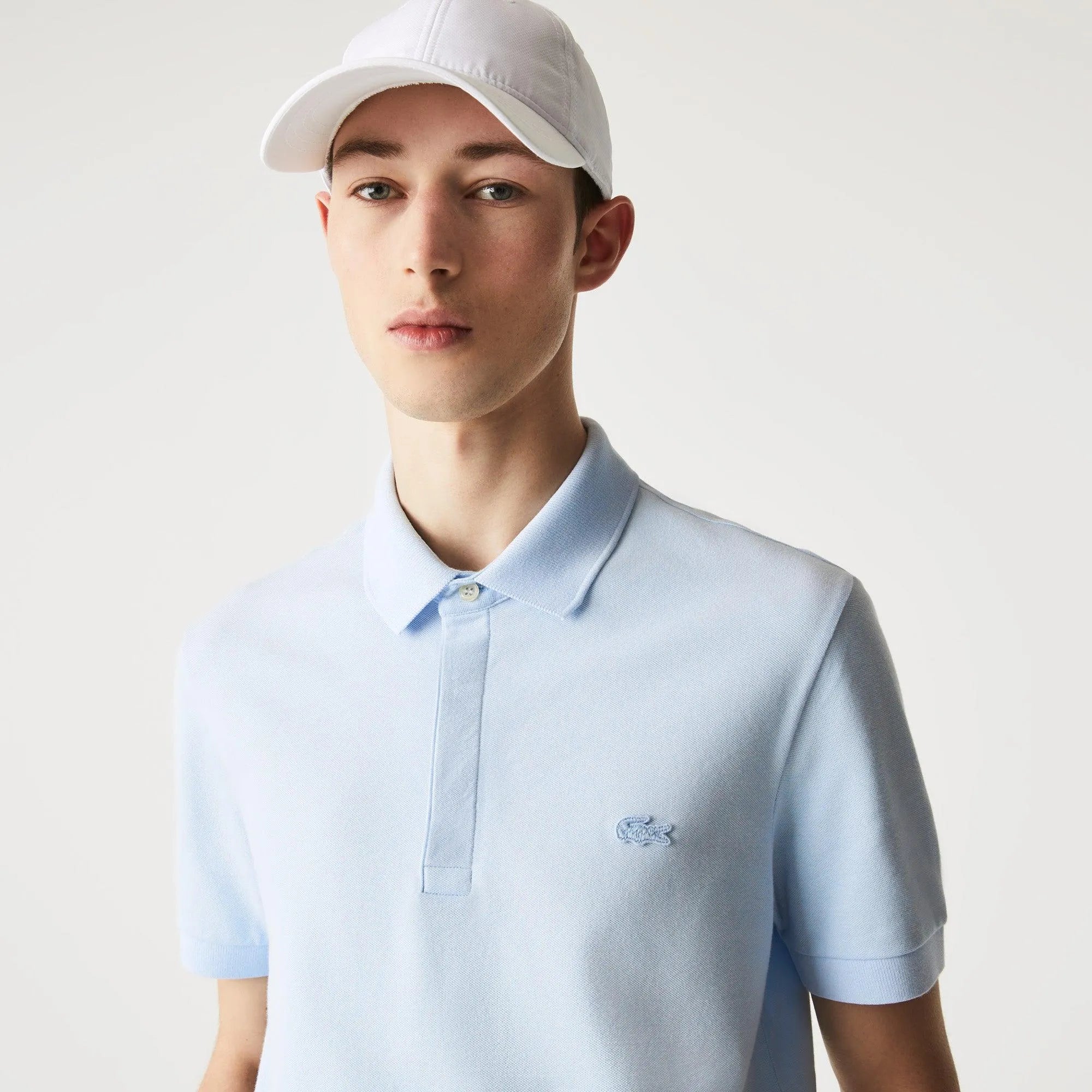 Polo Lacoste Paris Regular Fit Bleu Clair - ECRU