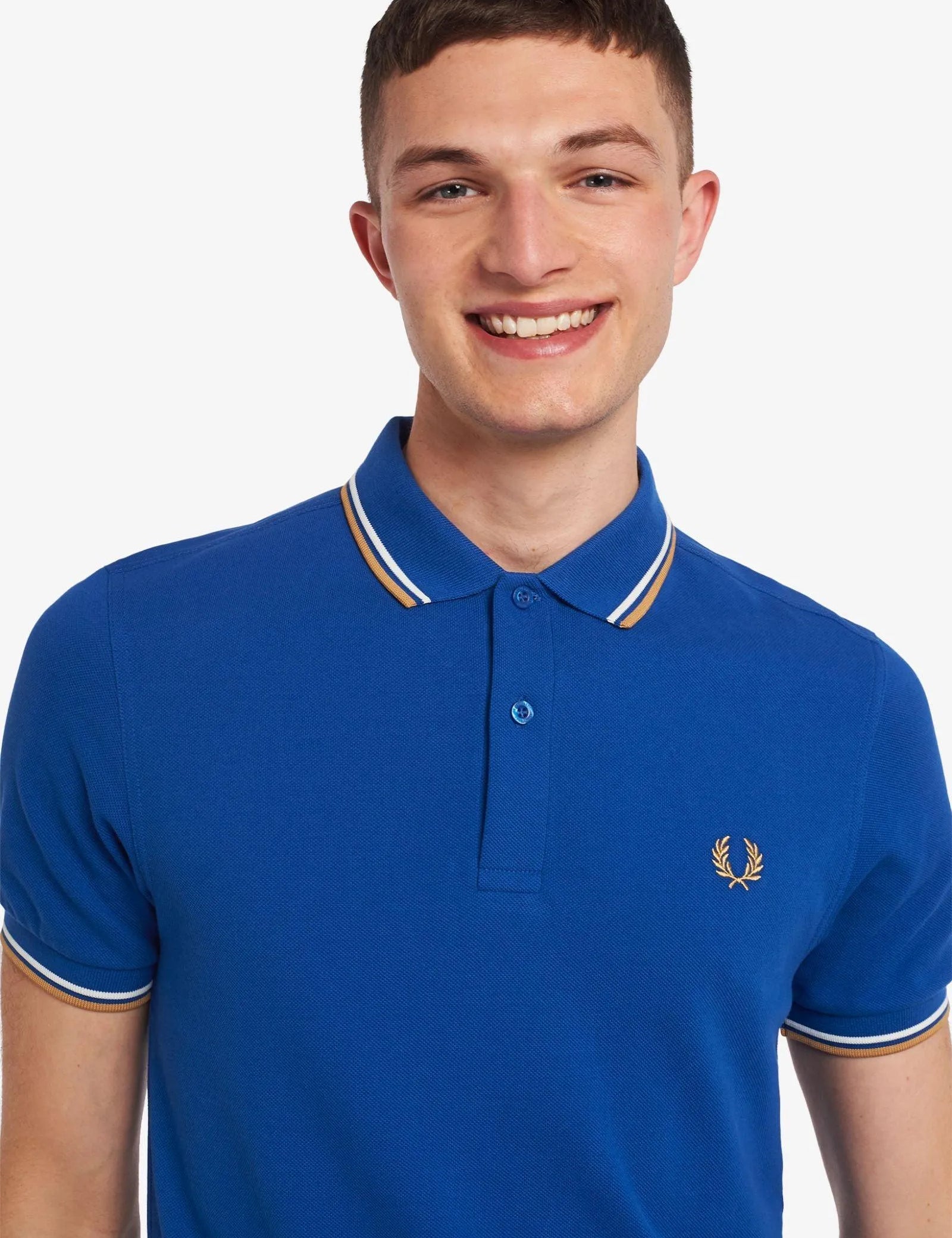 Polo M3600 Azul Medio - ECRU