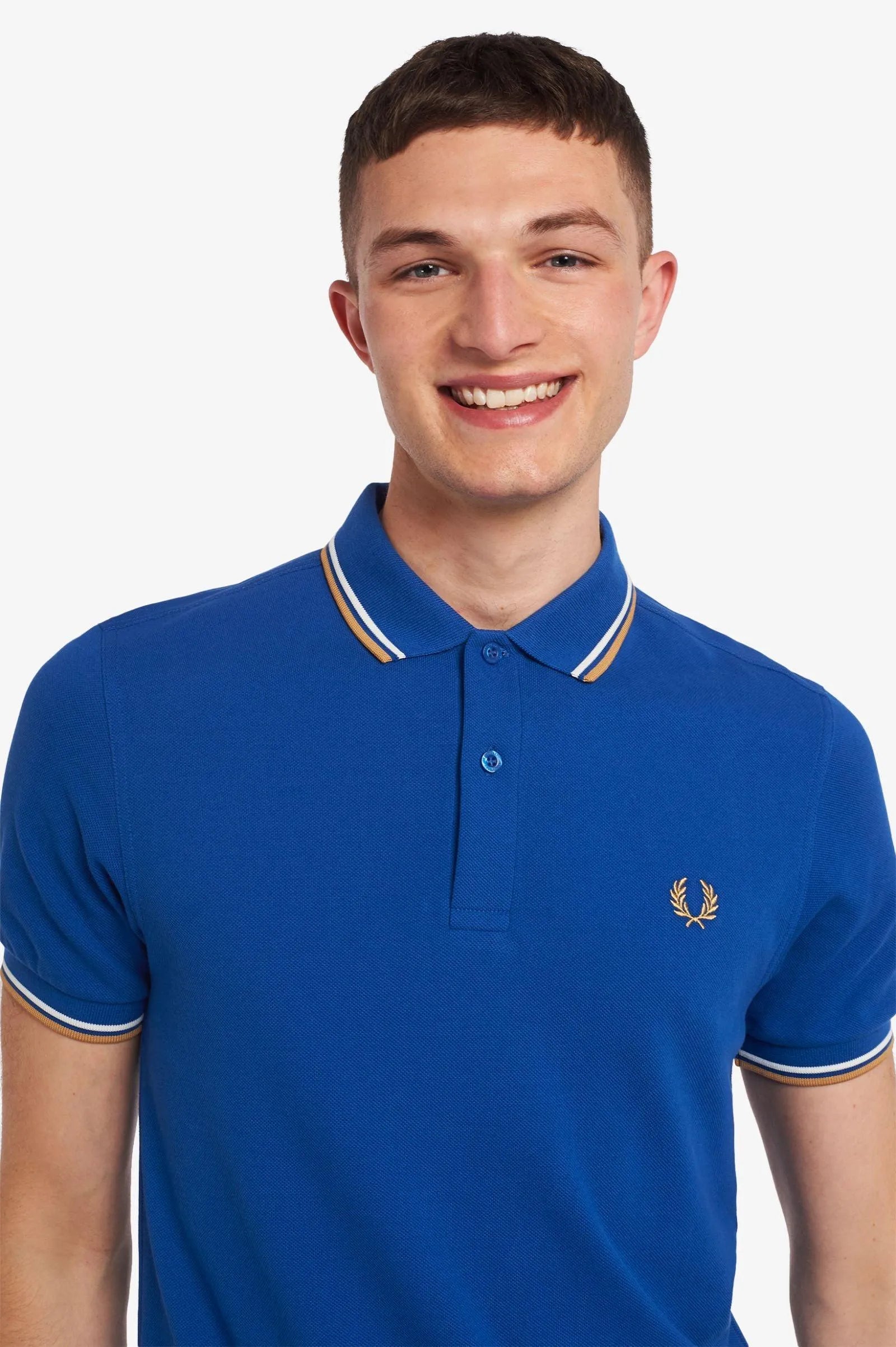 Polo M3600 Azul Medio - ECRU