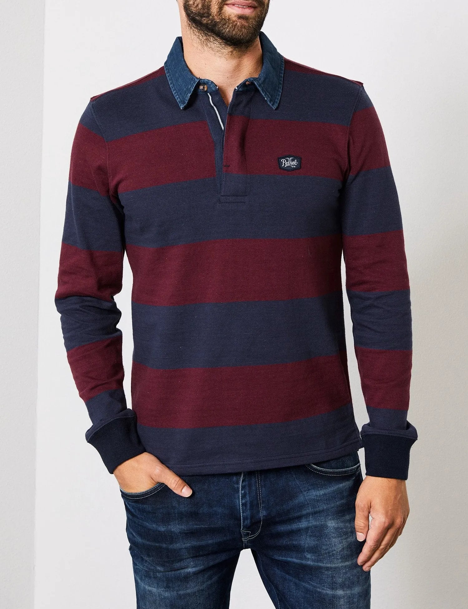 Polo manga larga - ECRU