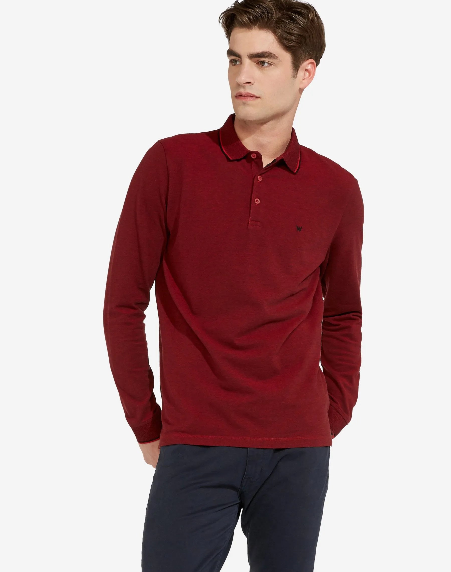 Polo Manga Larga - ECRU